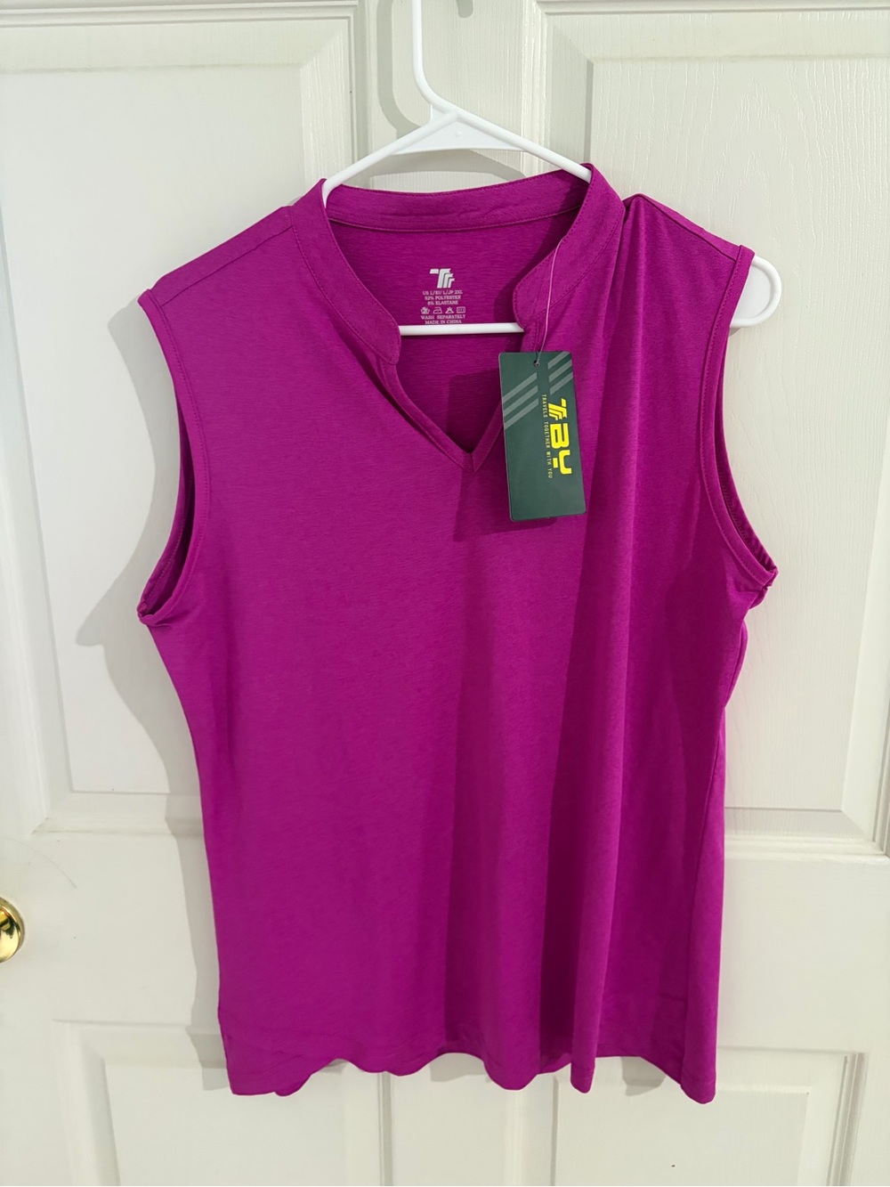 TBU Women’s Sleeveless Golf Polo Top Purple Size Large NWT